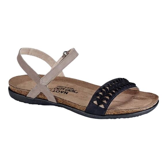 Naot - Leather Ankle Strap Sandals - Mabel - Stone Coal - EU 37 US 6-6.5 - Picture 1 of 9